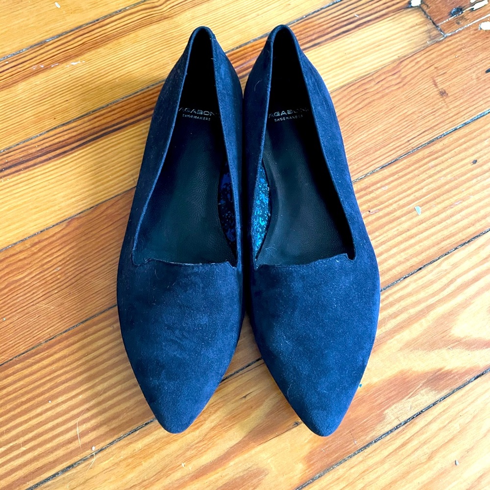 VAGABOND Chic, Navy Blue, Suede Pointed Loafers / SZ: 37